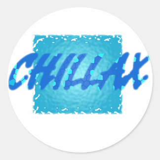 chillax runder aufkleber