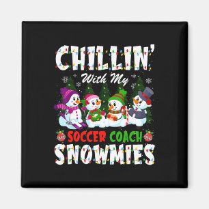 Chillen mit meinem Fußballtrainer Schneemützen Wei Magnet