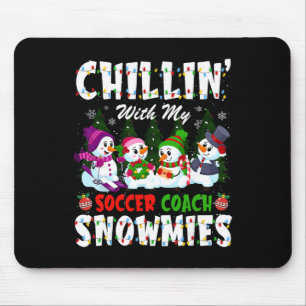 Chillen mit meinem Fußballtrainer Schneemützen Wei Mousepad