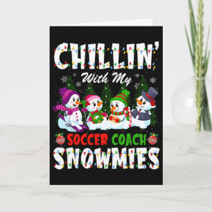 Chillen mit meinem Fußballtrainer Snowmies Weihnac Karte