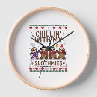 Chillen mit meinen Faultierfreunden Lustiges Fault Uhr