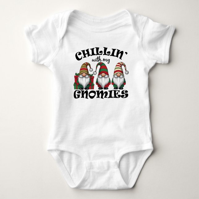 Chillen mit meinen Gnomies beim Abhängen Gnom Baby Strampler (Vorderseite)