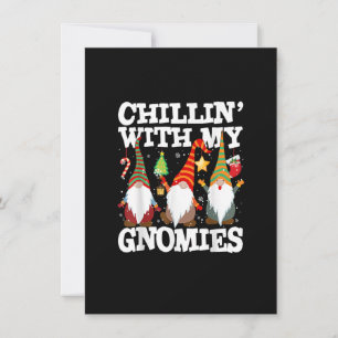 Chillen mit meinen Gnomies Lustiger Gnom Weihnacht Einladung
