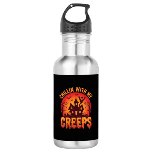 Chillen mit meinen Kumpels Halloween T-Shirt Desig Edelstahlflasche