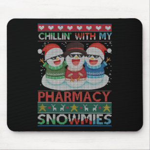 Chillen mit meinen Schneefreunden Apotheke Apothek Mousepad