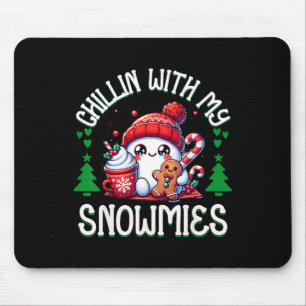 Chillen mit meinen Schneefreunden Lustige Weihnach Mousepad
