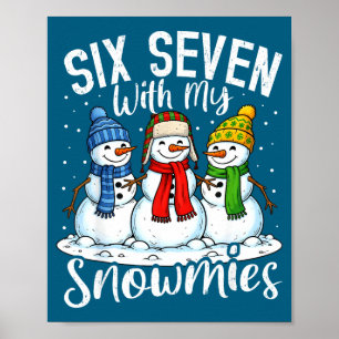 Chillen mit meinen Schneefreunden Lustiger Schneem Poster