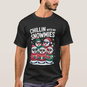 Chillen mit meinen Schneefreunden Lustiger Schneem T-Shirt