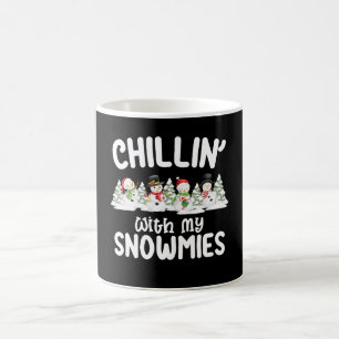 Chillen mit meinen Schneefreunden Schneemann Weihn Kaffeetasse