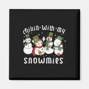 Chillen mit meinen Schneefreunden Weihnachtsmann S Magnet