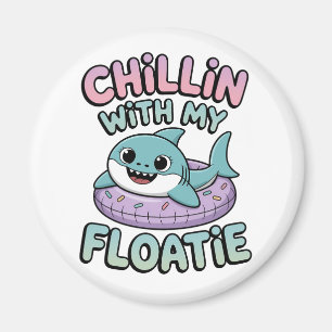 Chillen mit meiner Schwimmhilfe Shark Baby Kids Magnet