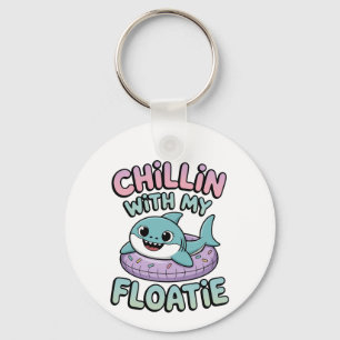 Chillen mit meiner Schwimmhilfe Shark Baby Kids Schlüsselanhänger