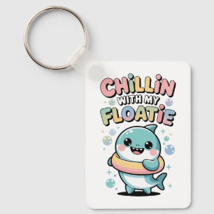 Chillen mit meiner Schwimmhilfe   Shark Baby Kids Schlüsselanhänger