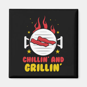 Chillen und Grillen Grillen Bbq Grill Byrbecue Magnet