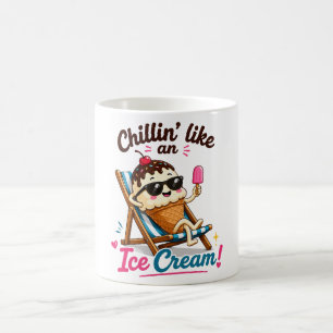Chillen wie ein Eiscreme Kaffeetasse