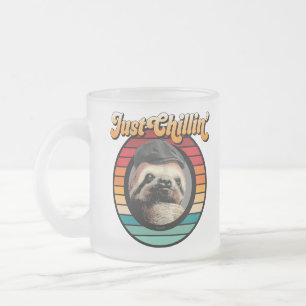 Chillendes Faultier Mattglastasse