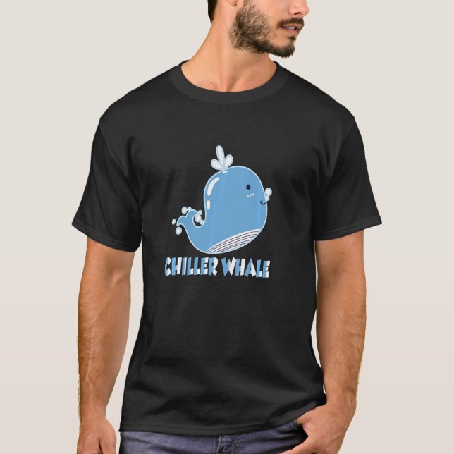 Chiller Wal  Orca Meer Langarm T-Shirt (Vorderseite)