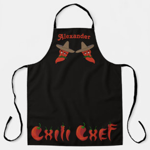 Chilli Chef Personalisierte lange Schürze