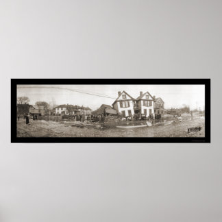 Chillicothe OH Flood Foto 1913 Poster