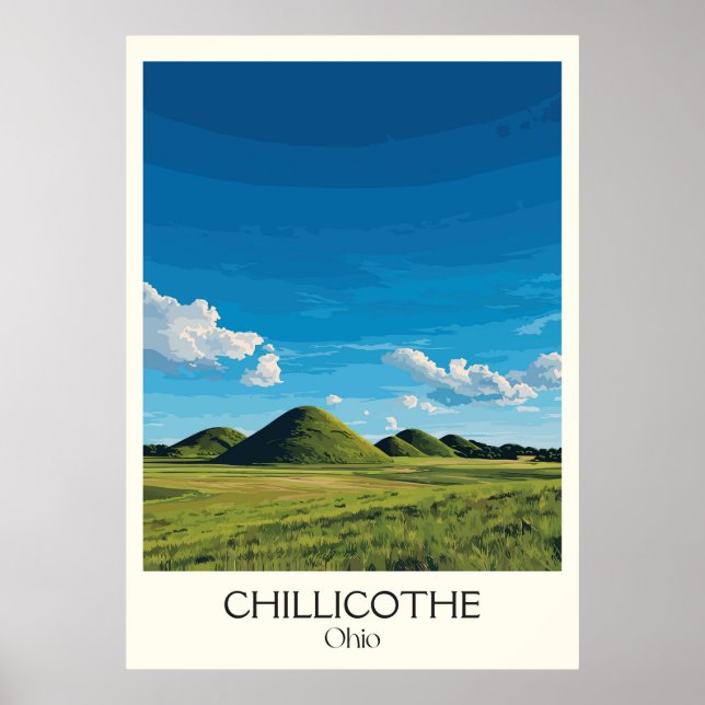 Chillicothe Ohio Erste Hauptstadt Städtische Badea Poster (Vorne)