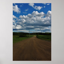 Chillin auf einem Schotterweg Poster