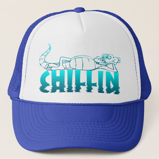 Chillin Blau-Hut Truckerkappe (Vorderseite)