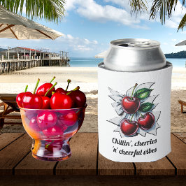 Chillin", Cherries 'n' Cheerful Vibes Stylish Red Dosenkühler