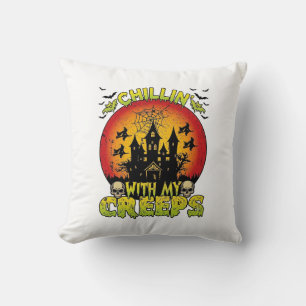 Chillin Creeps Spukhaus Halloween Hexen Sku Kissen