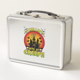Chillin Creeps Spukhaus Halloween Hexen Sku Metall Brotdose