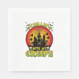 Chillin Creeps Spukhaus Halloween Hexen Sku Serviette