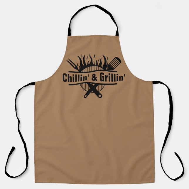 "Chillin' & Grillin'" GRILLEN Schürze (Vorderseite)