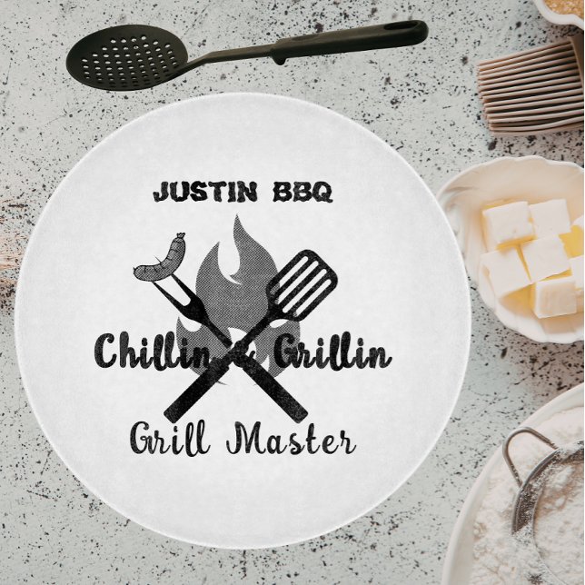 Chillin & Grillin personalized gift for dad .  Schneidebrett (Von Creator hochgeladen)