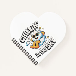 Chillin' in Sky - Fun Cloud Design Spiral Notizbuch