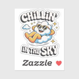 Chillin' in Sky Niedlich Cloud Design for Fun Summ Aufkleber
