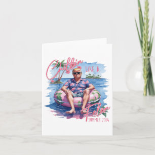 Chillin like a Felon Summer 2024 Funny Trump 2024 Karte