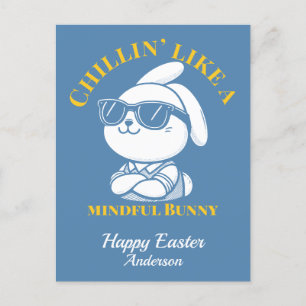 Chillin' like a Mindful Bunny Oaster Postkarte