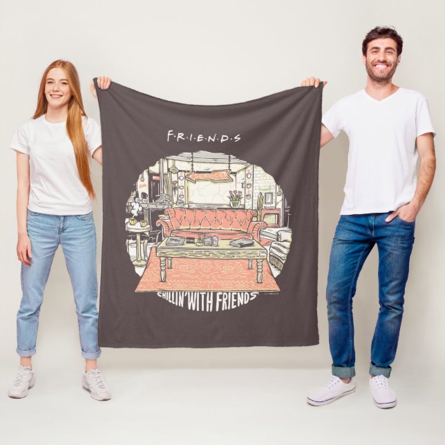 Chillin' mit FRIENDS™ Cartoon Fleecedecke (Beispiel)