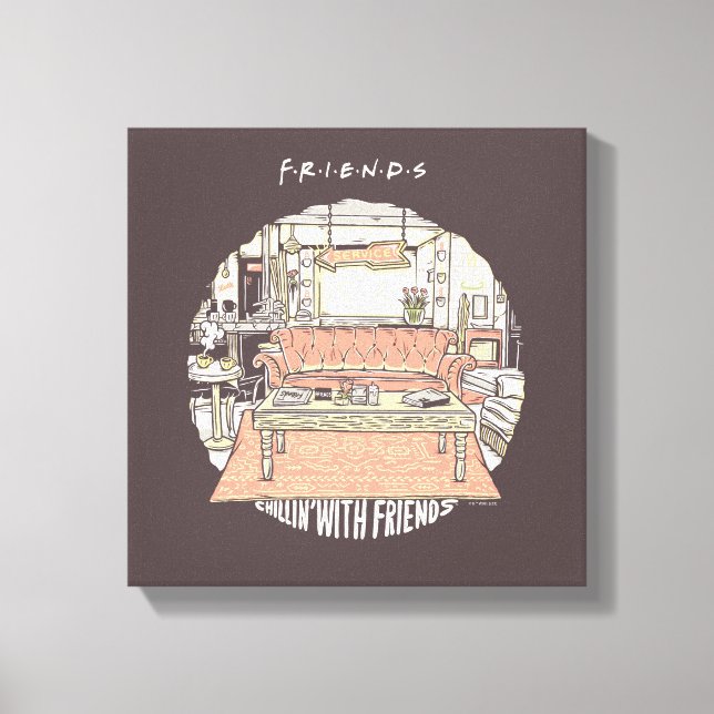 Chillin' mit FRIENDS™ Cartoon Leinwanddruck (Vorderseite)