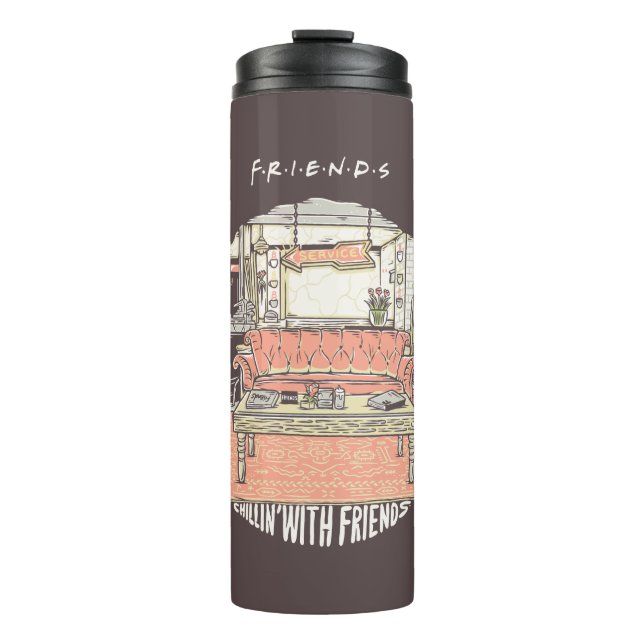 Chillin' mit FRIENDS™ Cartoon Thermosbecher (Vorderseite)