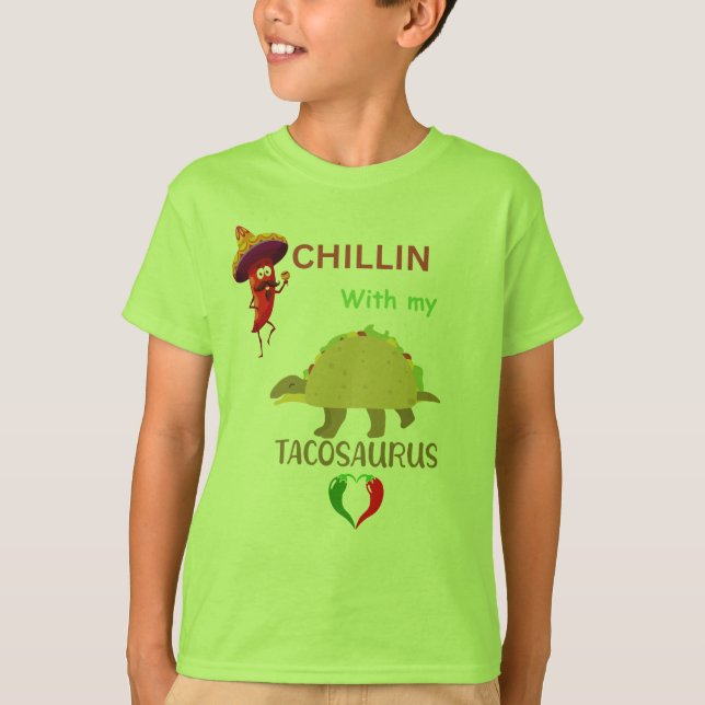 Chillin mit meinem Tacosaurus T-Shirt (Vorderseite)