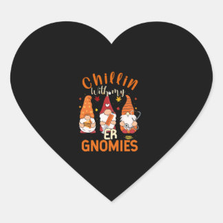 Chillin mit meinen ER-Gnomies-Krankenschwestern Gn Herz-Aufkleber