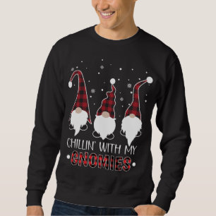 Chillin mit meinen Gnomen Buffalo Karierter Gnome Sweatshirt