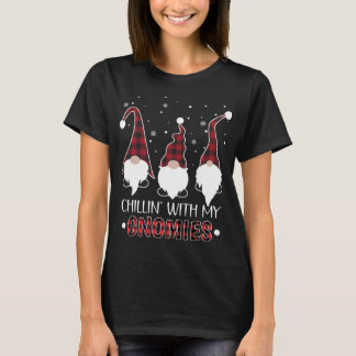 Chillin mit meinen Gnomen Buffalo Karierter Gnome T-Shirt