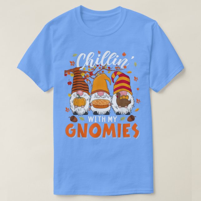 Chillin' mit meinen Gnomen drei Gnomen-Haltepumpe T-Shirt (Design vorne)