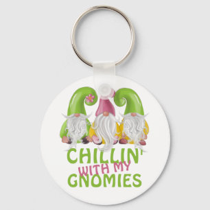 Chillin mit meinen Gnomen gewinnt Spaß Schlüsselanhänger