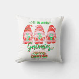 CHILLIN MIT MEINEN GNOMIEN lustige Weihnachten Kissen
