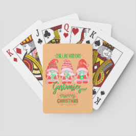 CHILLIN MIT MEINEN GNOMIEN lustige Weihnachten Spielkarten