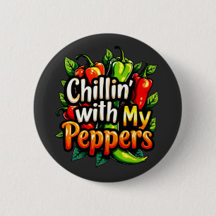 Chillin' mit meinen Paprikaschoten - Farbiger Chil Button