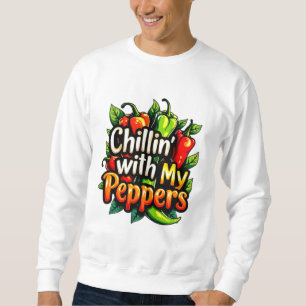 Chillin' mit meinen Paprikaschoten - Farbiger Chil Sweatshirt