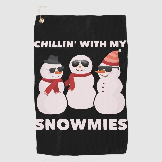 Chillin' mit meinen Schneemassen Golfhandtuch (Vorderseite)